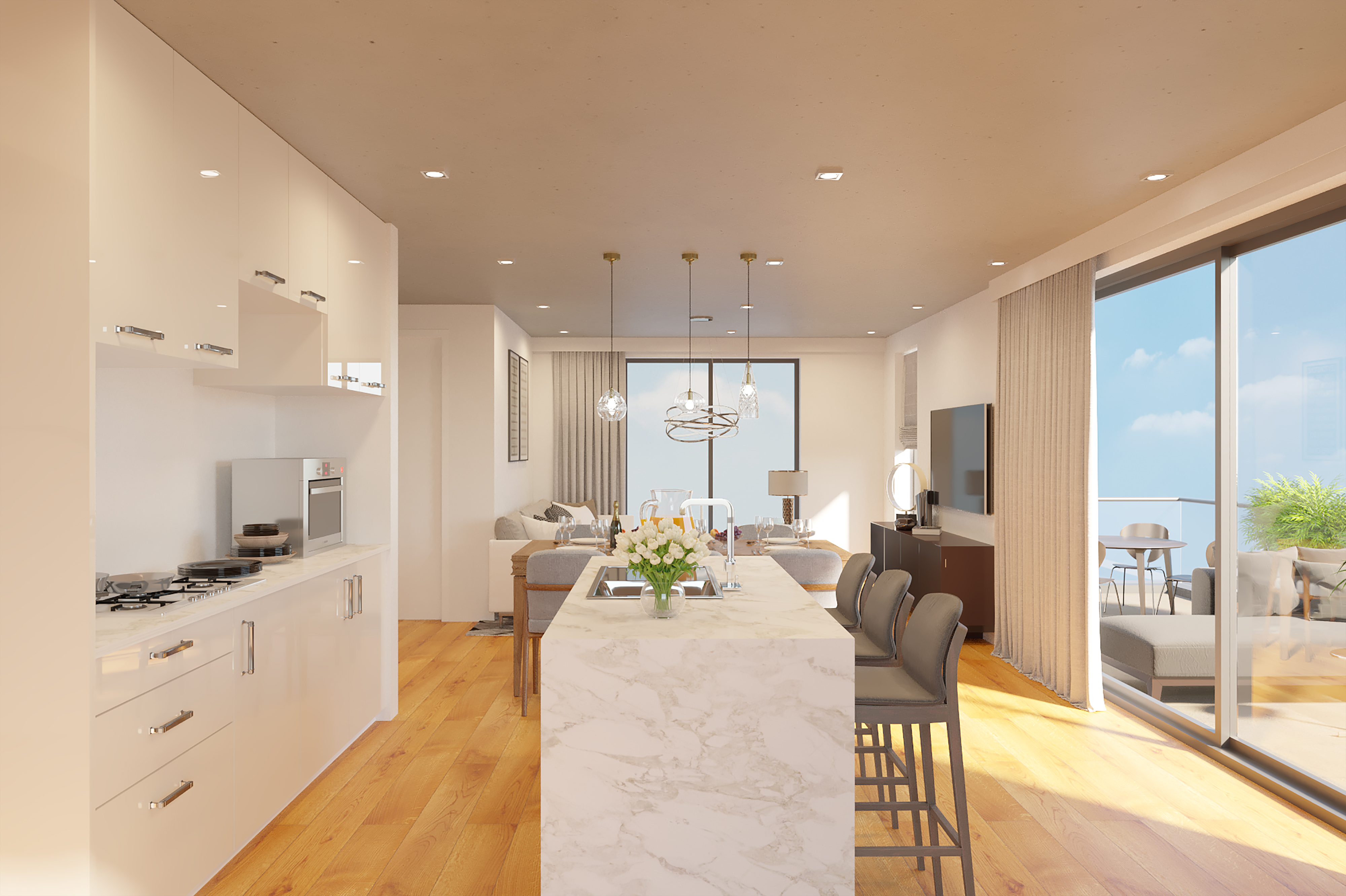 Interieur render A3.1, badkamer
