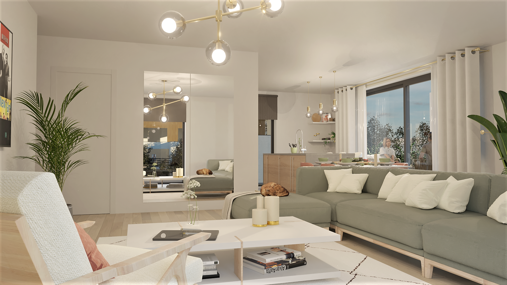 Interieur render B2.1, details